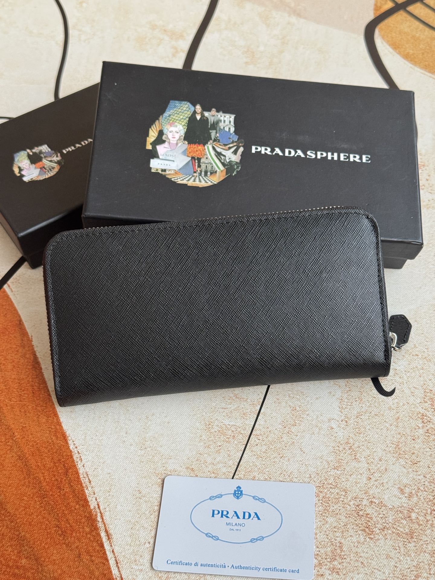 ZPクラシック小型単ラウンドファスナー財布 ブルー