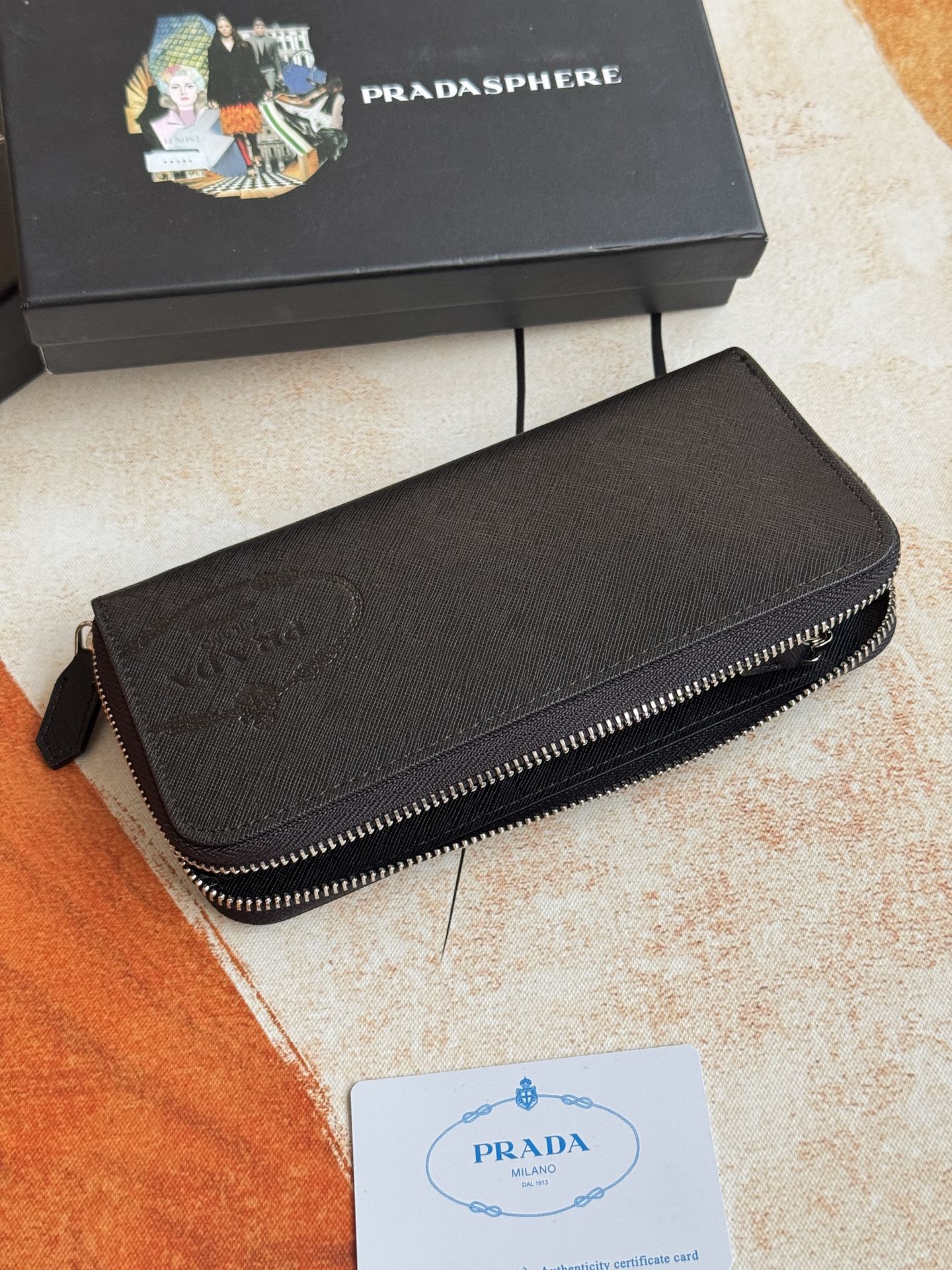 ZPクラシック小型単ラウンドファスナー財布 ブルー