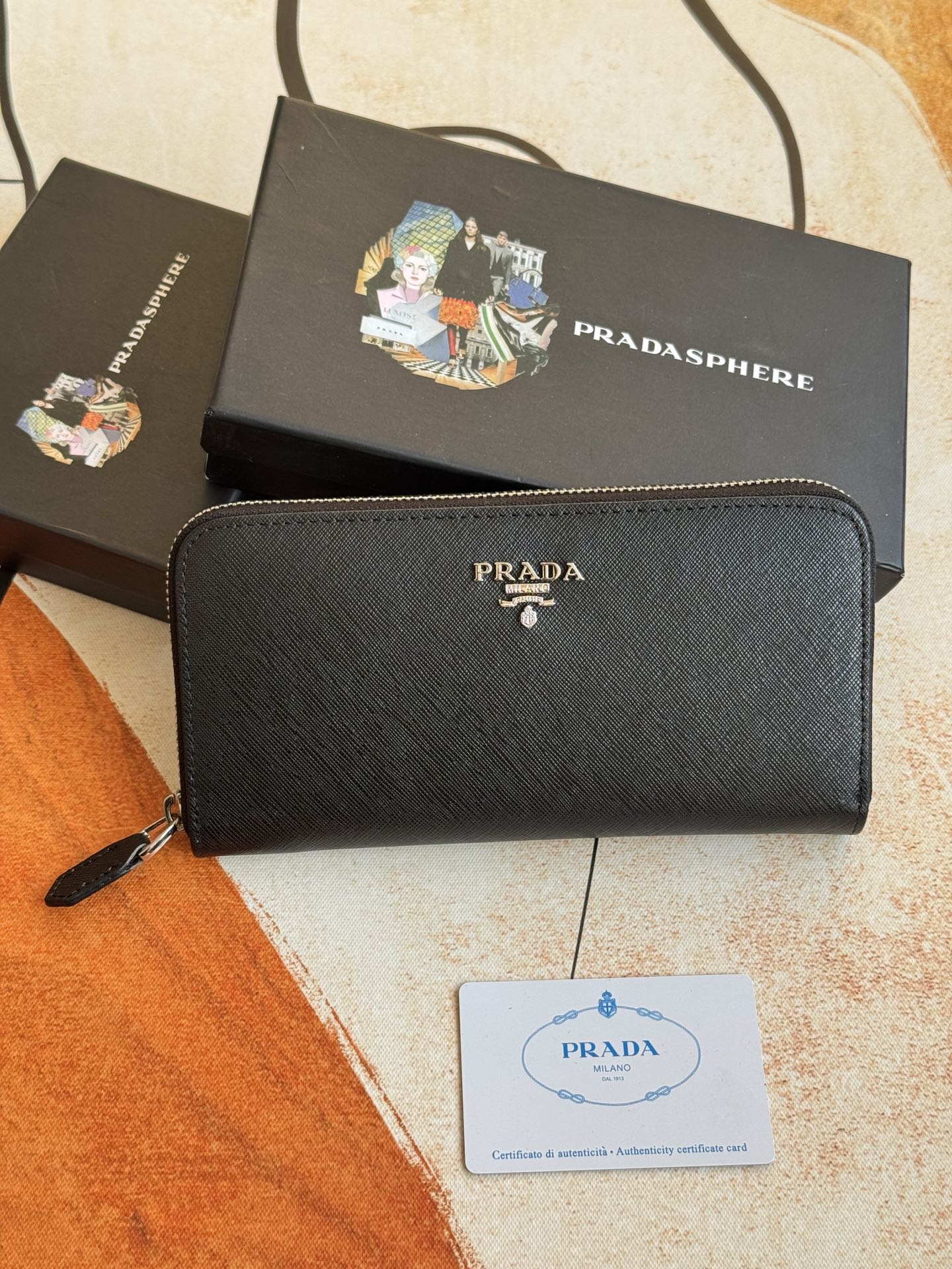 ZPクラシック単拉链財布 - イタリア製高品質レザー