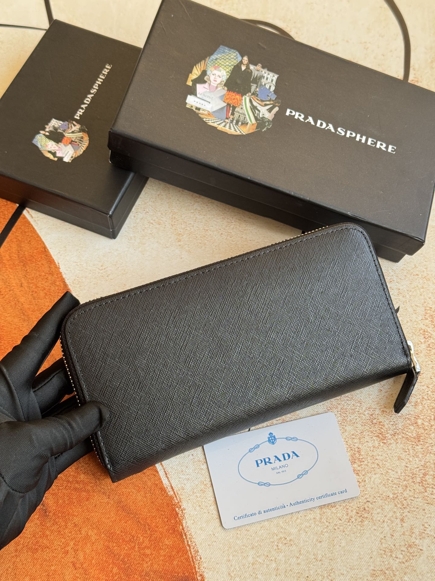 ZPクラシック単拉链財布 - イタリア製高品質レザー