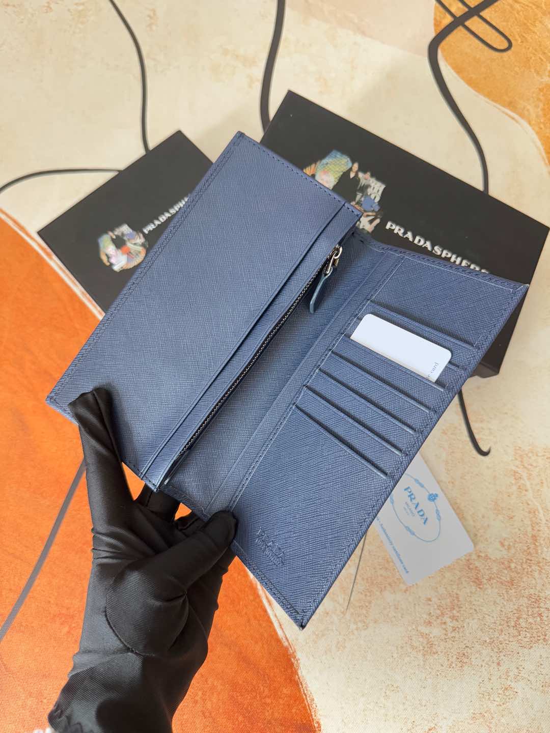 ZPクラシックスーツクリップ財布 - シンプルでスタイリッシュなブルー