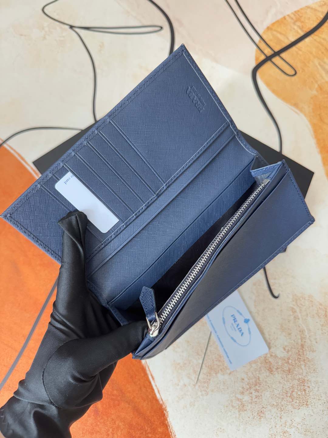 ZPクラシックスーツクリップ財布 - シンプルでスタイリッシュなブルー