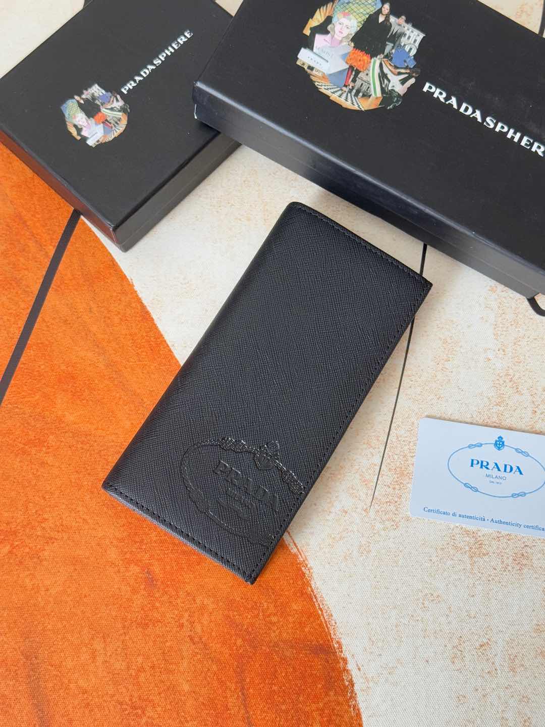 ZP 定番西装夹財布 ブルー 高級牛皮製