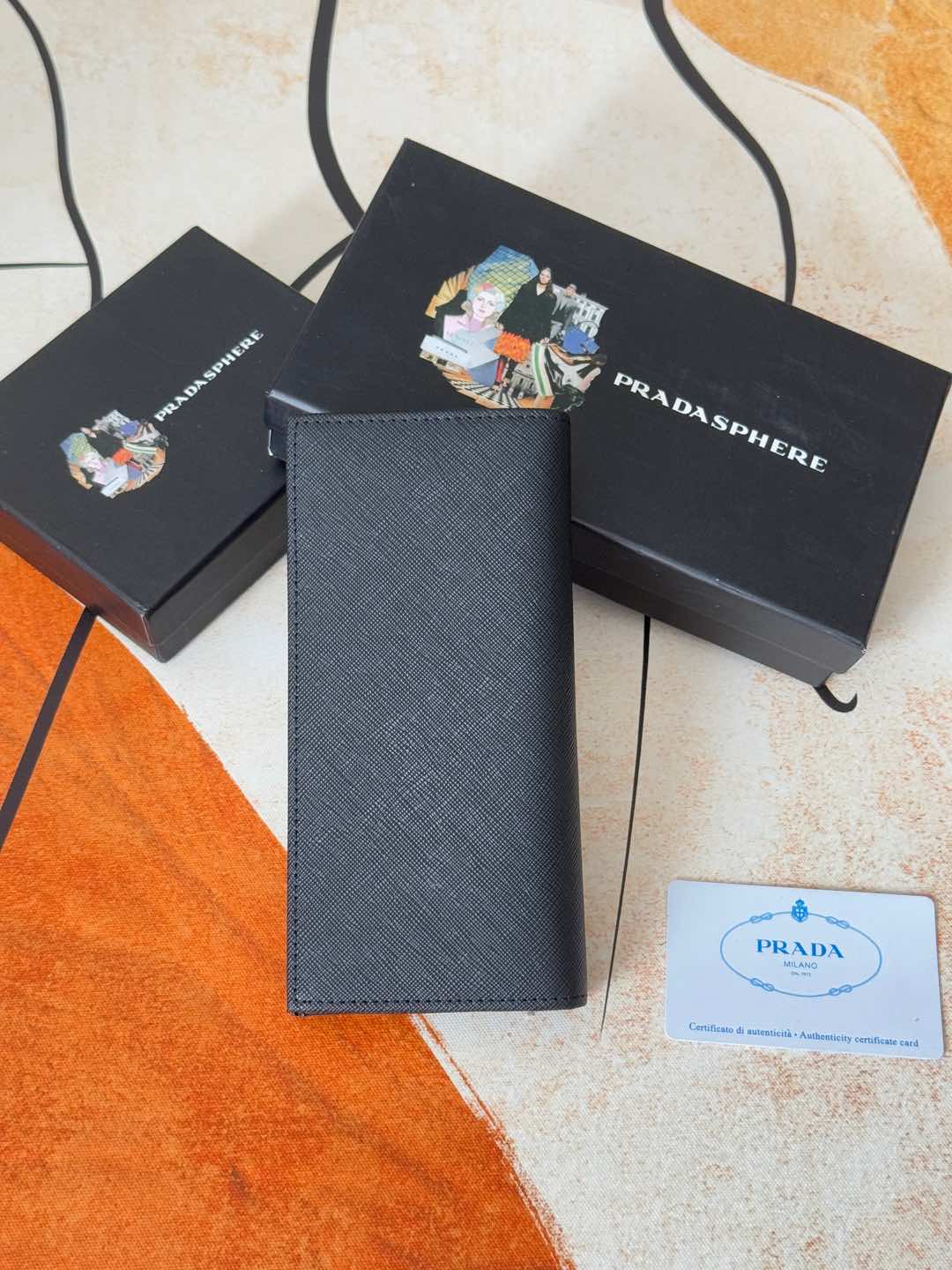 ZP 定番西装夹財布 ブルー 高級牛皮製