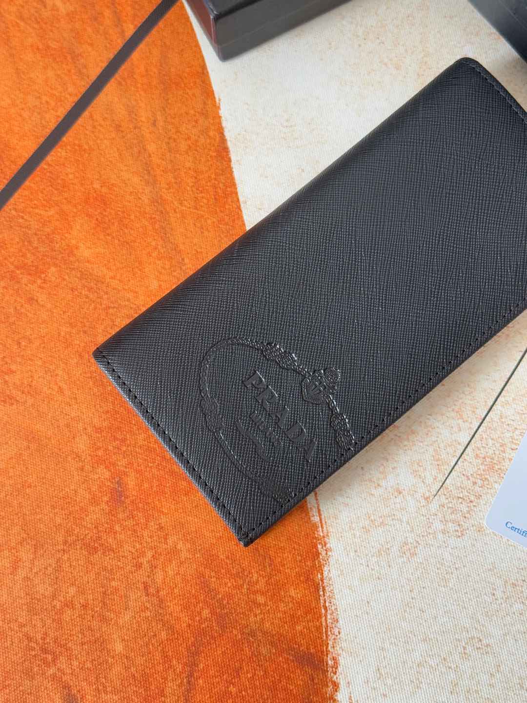 ZP 定番西装夹財布 ブルー 高級牛皮製