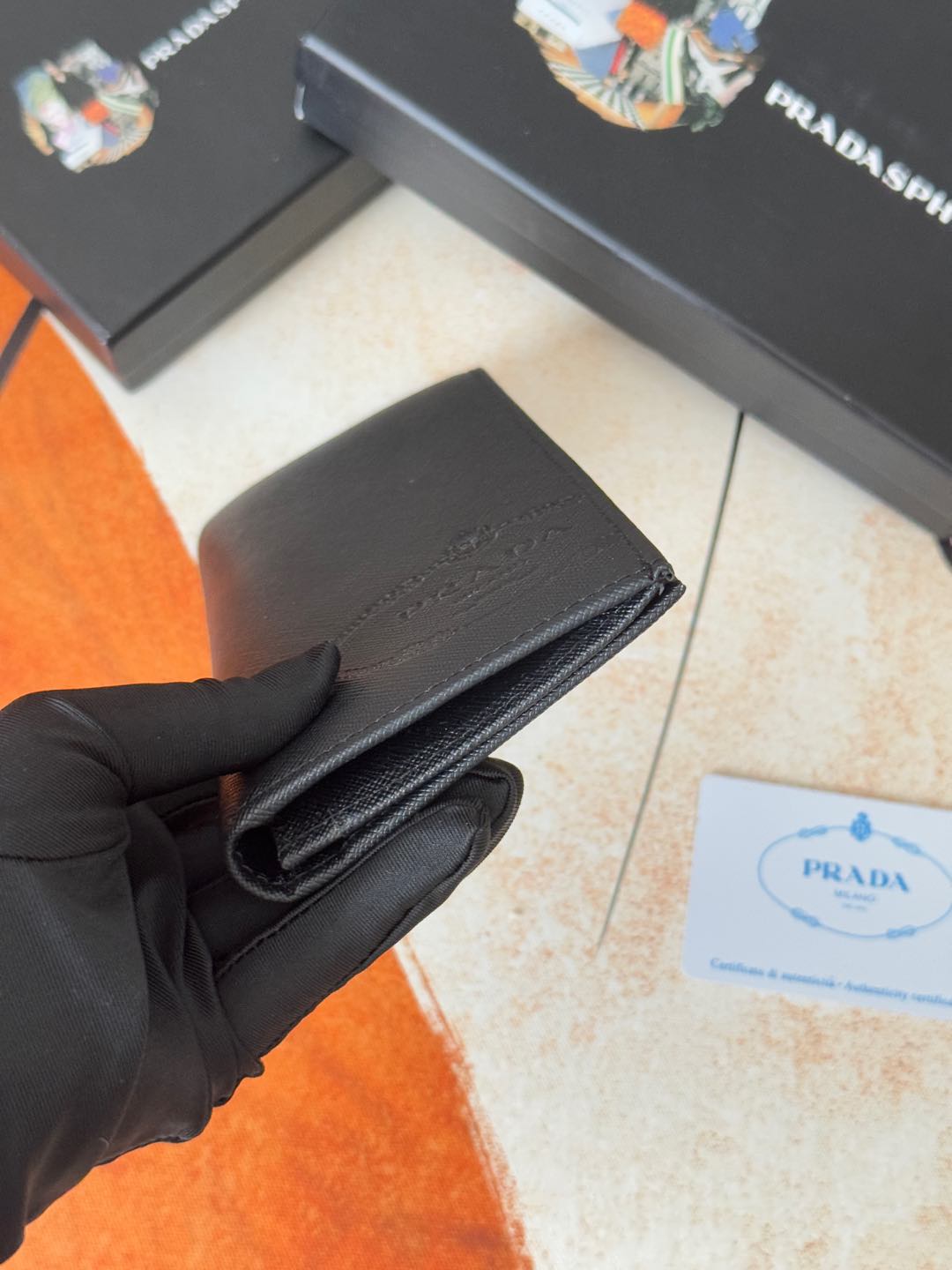 ZP 定番西装夹財布 ブルー 高級牛皮製