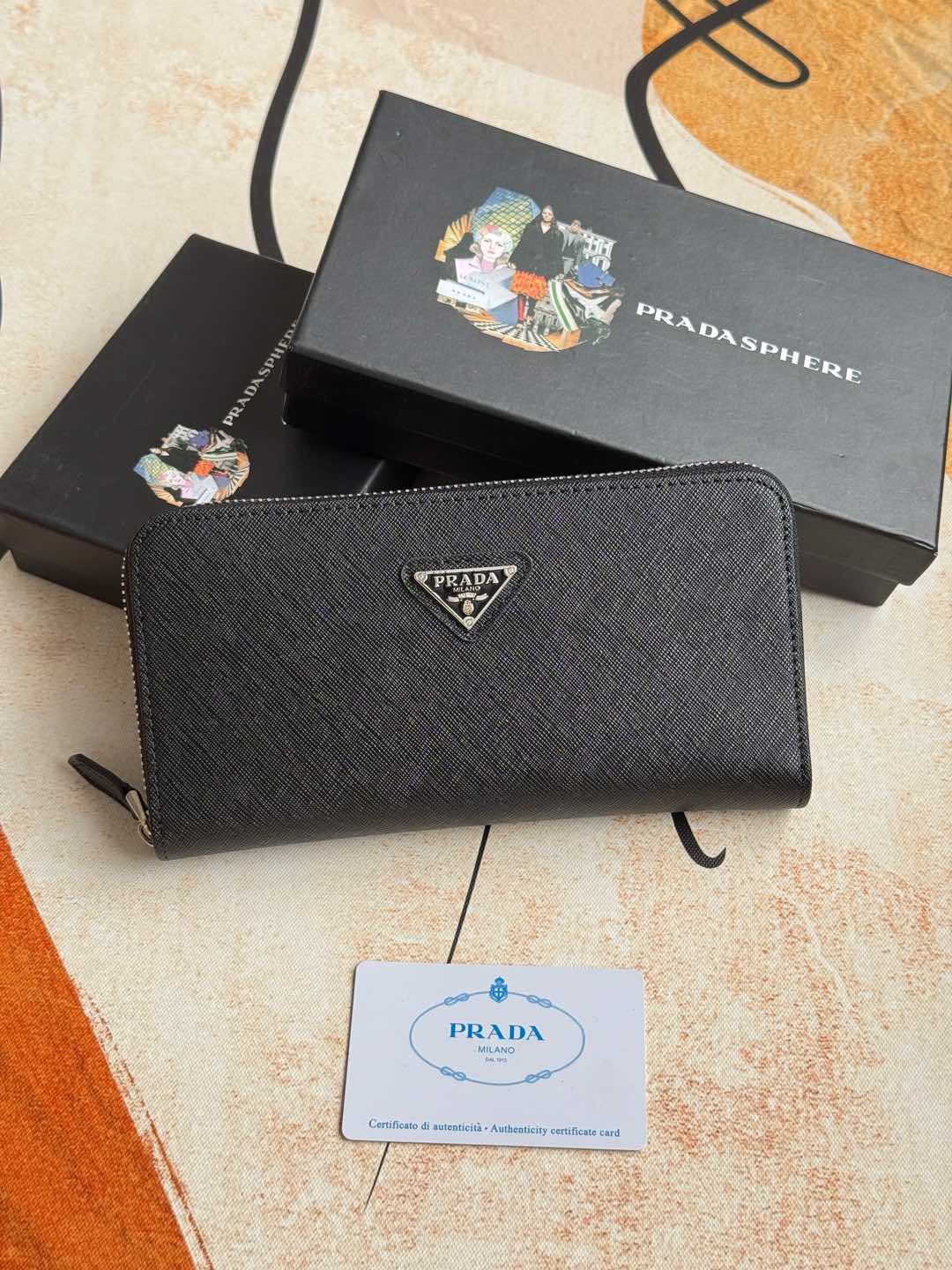 ZPクラシック小型単拉链財布 - イタリア製高級牛皮