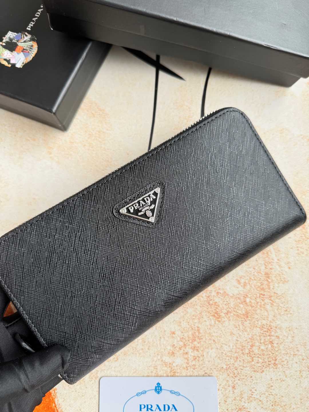 ZPクラシック小型単拉链財布 - イタリア製高級牛皮