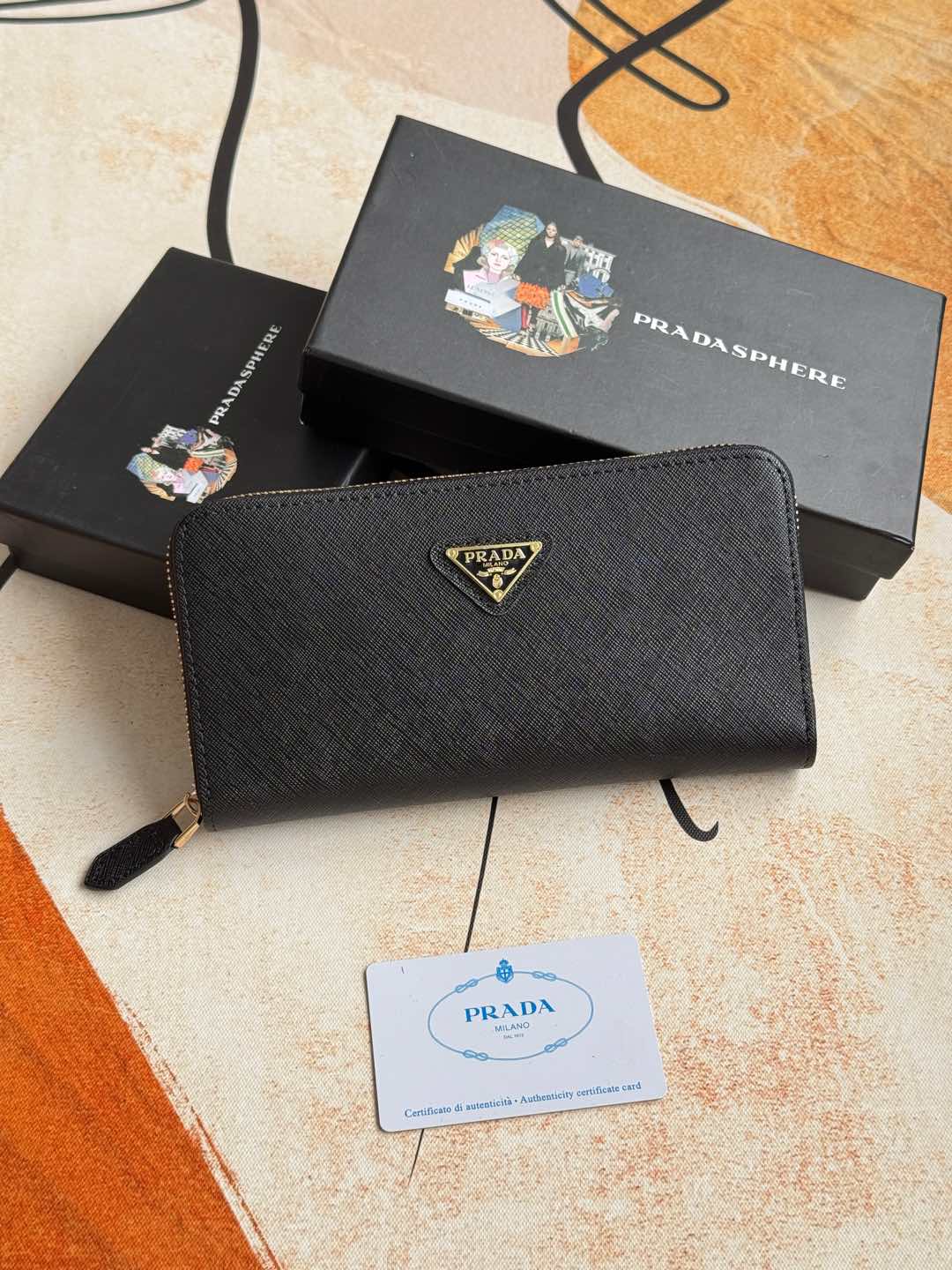 ZPクラシック小型単ラウンドジッパー財布 - イタリア製レザー