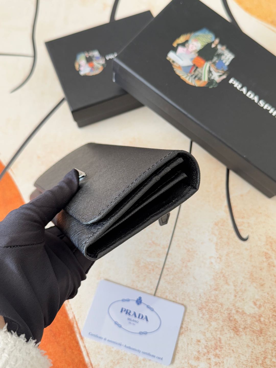 プラダ LM1132 ショルダーバッグ 金色金具 原版十字纹