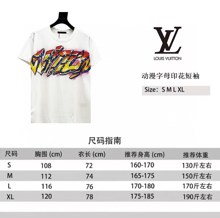 Louis Vuitton Clothing T-Shirt 1:1 Replica Wholesale
 Printing Short Sleeve