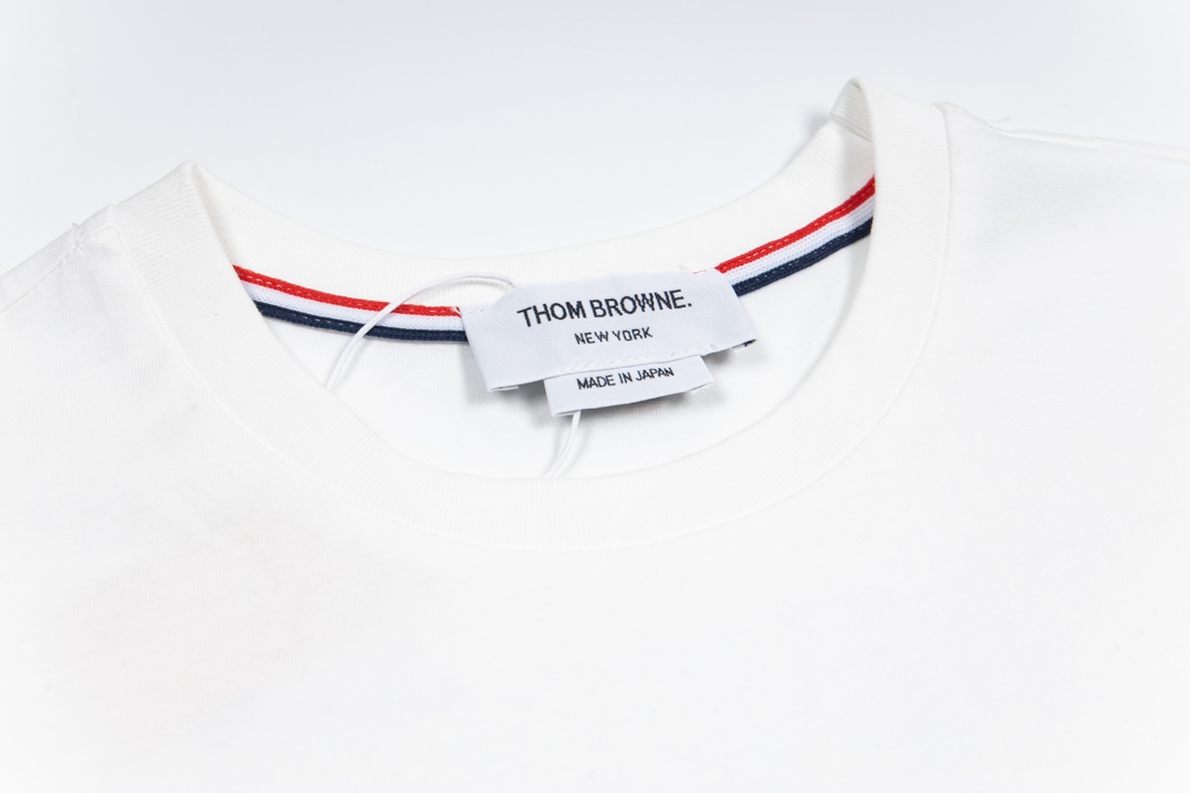 THOM BROWNE TB 24FW Seaboat Stamp Short Sleeves: One-to-One Pure Cotton Style - 图片 4