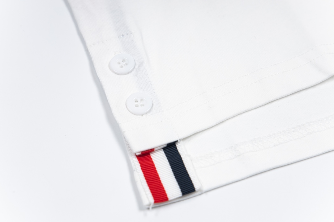 THOM BROWNE TB 24FW Seaboat Stamp Short Sleeves: One-to-One Pure Cotton Style - 图片 3