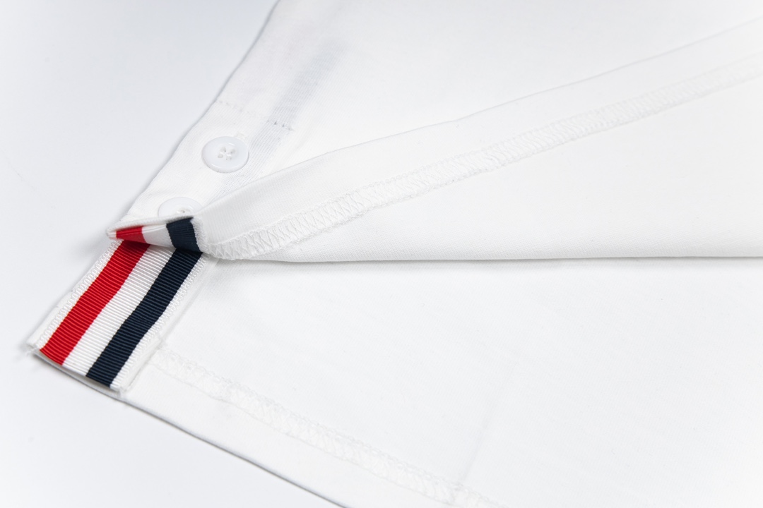 THOM BROWNE TB 24FW Seaboat Stamp Short Sleeves: One-to-One Pure Cotton Style - 图片 6