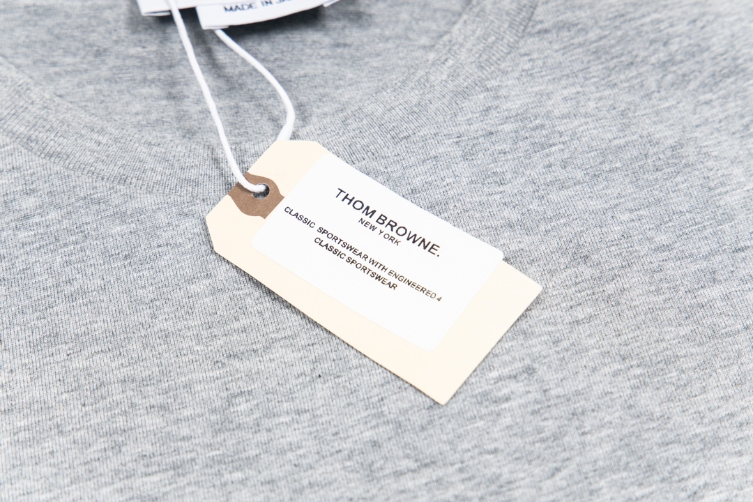 THOM BROWNE TB 24FW Seaboat Stamp Short Sleeves in Pure Cotton Material - 图片 4