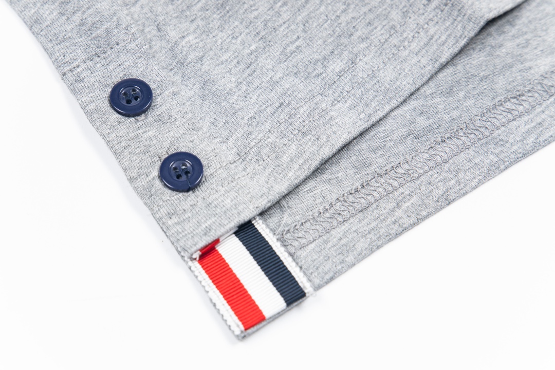 THOM BROWNE TB 24FW Seaboat Stamp Short Sleeves in Pure Cotton Material - 图片 8