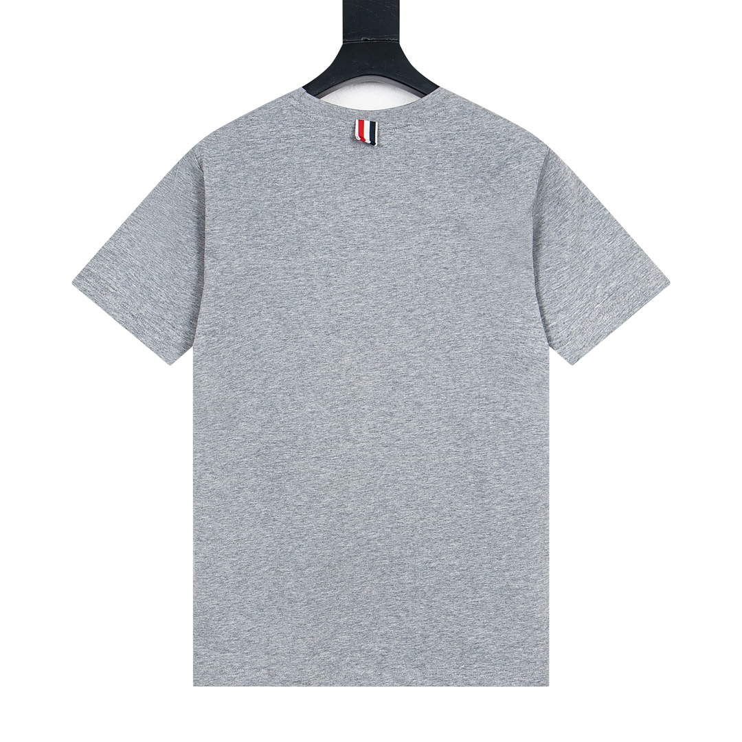 THOM BROWNE TB 24FW Seaboat Stamp Short Sleeves in Pure Cotton Material - 图片 2