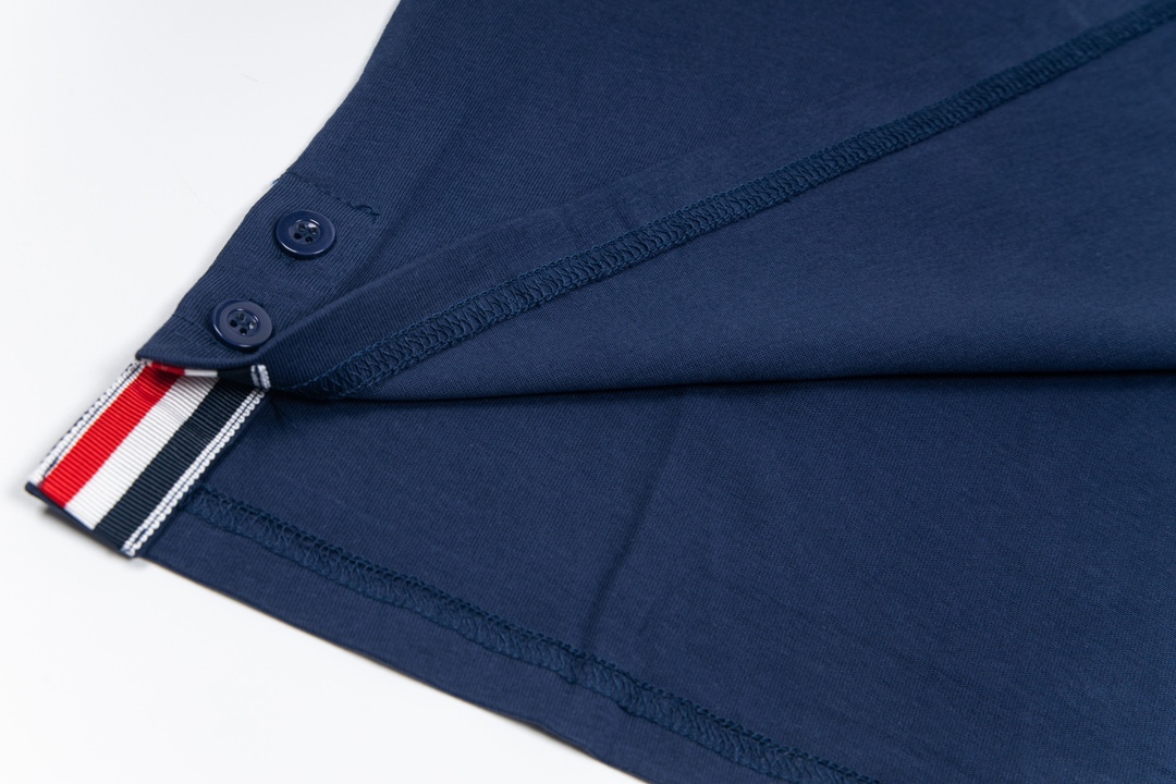 “THOM BROWNE TB 24FW Seaboat Stamp Short Sleeves: One-to-One Cotton Style” - 图片 3