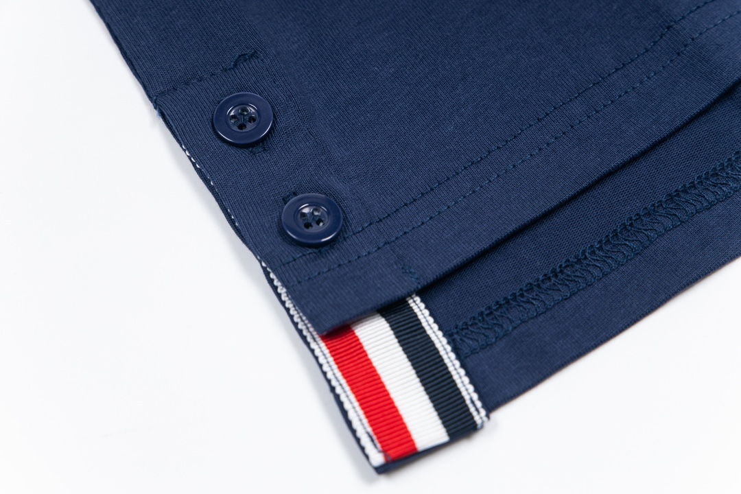 “THOM BROWNE TB 24FW Seaboat Stamp Short Sleeves: One-to-One Cotton Style” - 图片 8