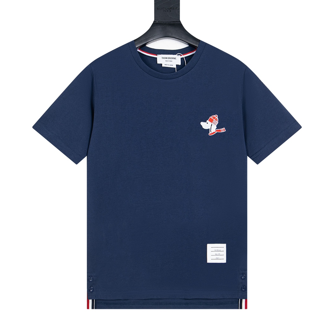 Thom Browne 24SS Dog Embroidered Short Sleeves Inspired by 1980s Fashion & Personalized Comfort - 图片 1