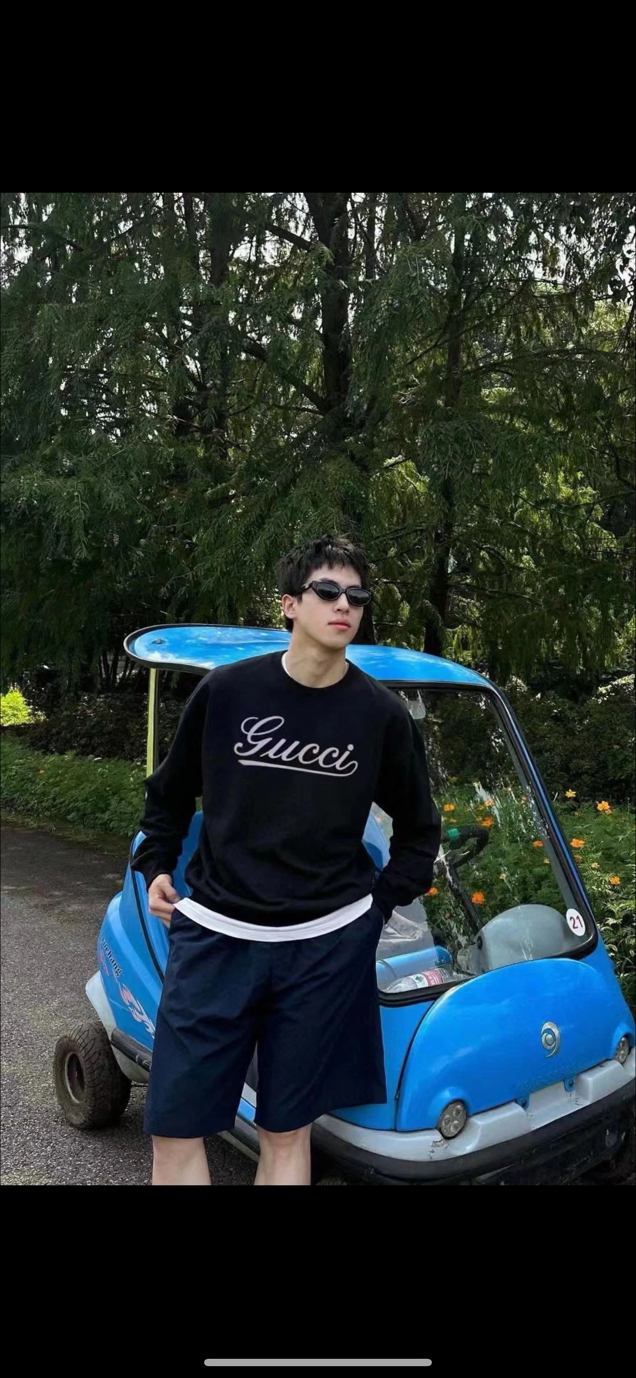 Gucci/古驰 24Fw 重工波点及logo提花圆领毛衣
上身效果