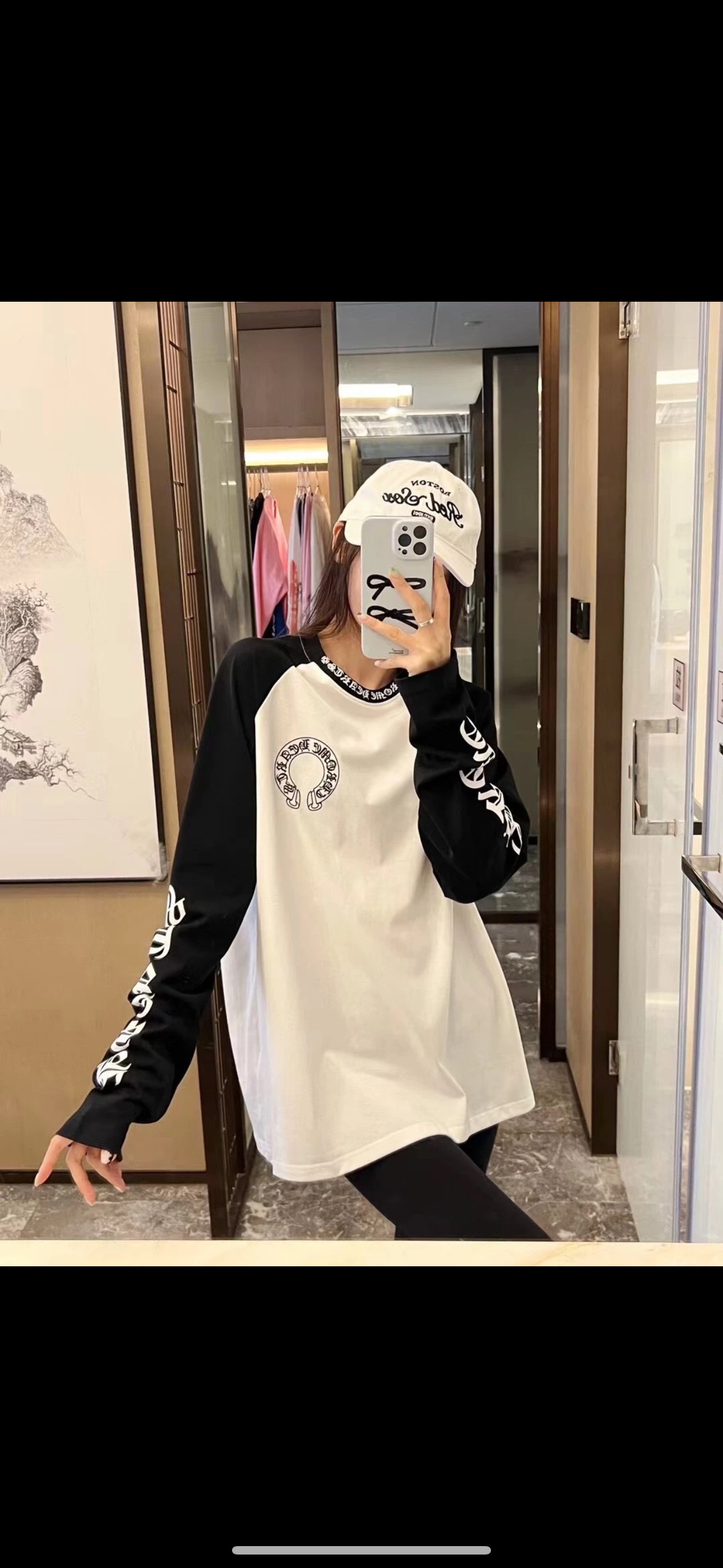 Chrome Hearts 克罗心 发泡马蹄长袖T恤 上身效果