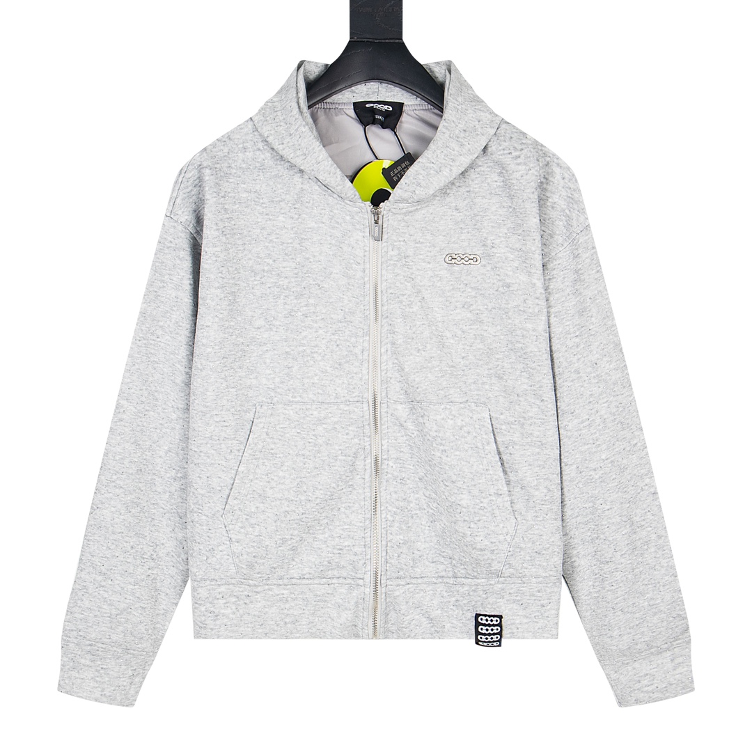 P215
款号Y649
GOODBRAND 闪银星空烫钻空气层开衫连帽卫衣 男女同款
颜色:灰色 黑色
码数:S M L XL