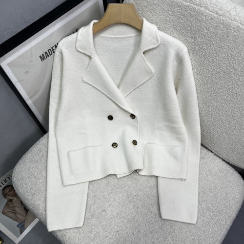 Women's Cashmere Blend Double-Breasted Blazer, Short, Elegant and Chic 1 Women's Cashmere Blend Double-Breasted Blazer, Short, Elegant and Chic