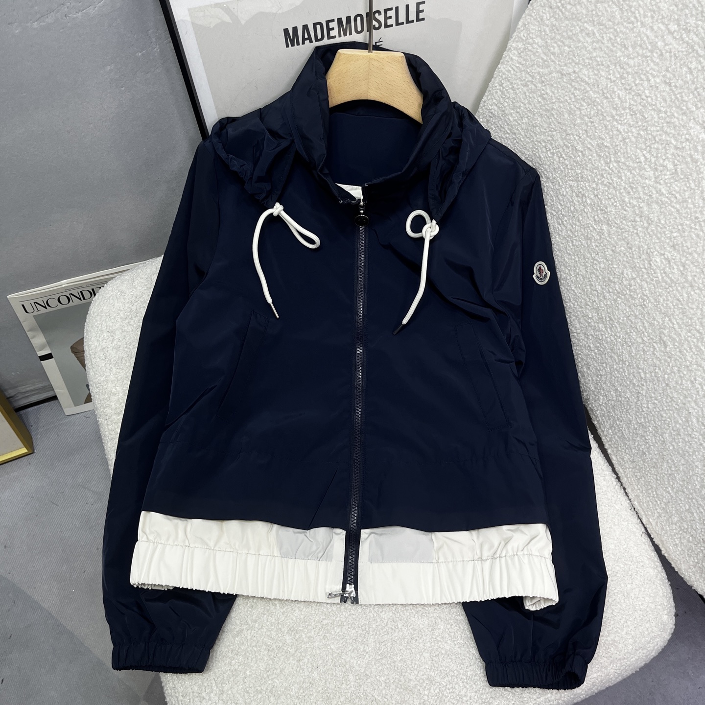 Moncler Women's Sporty Colorblock Windbreaker Jacket with Hood