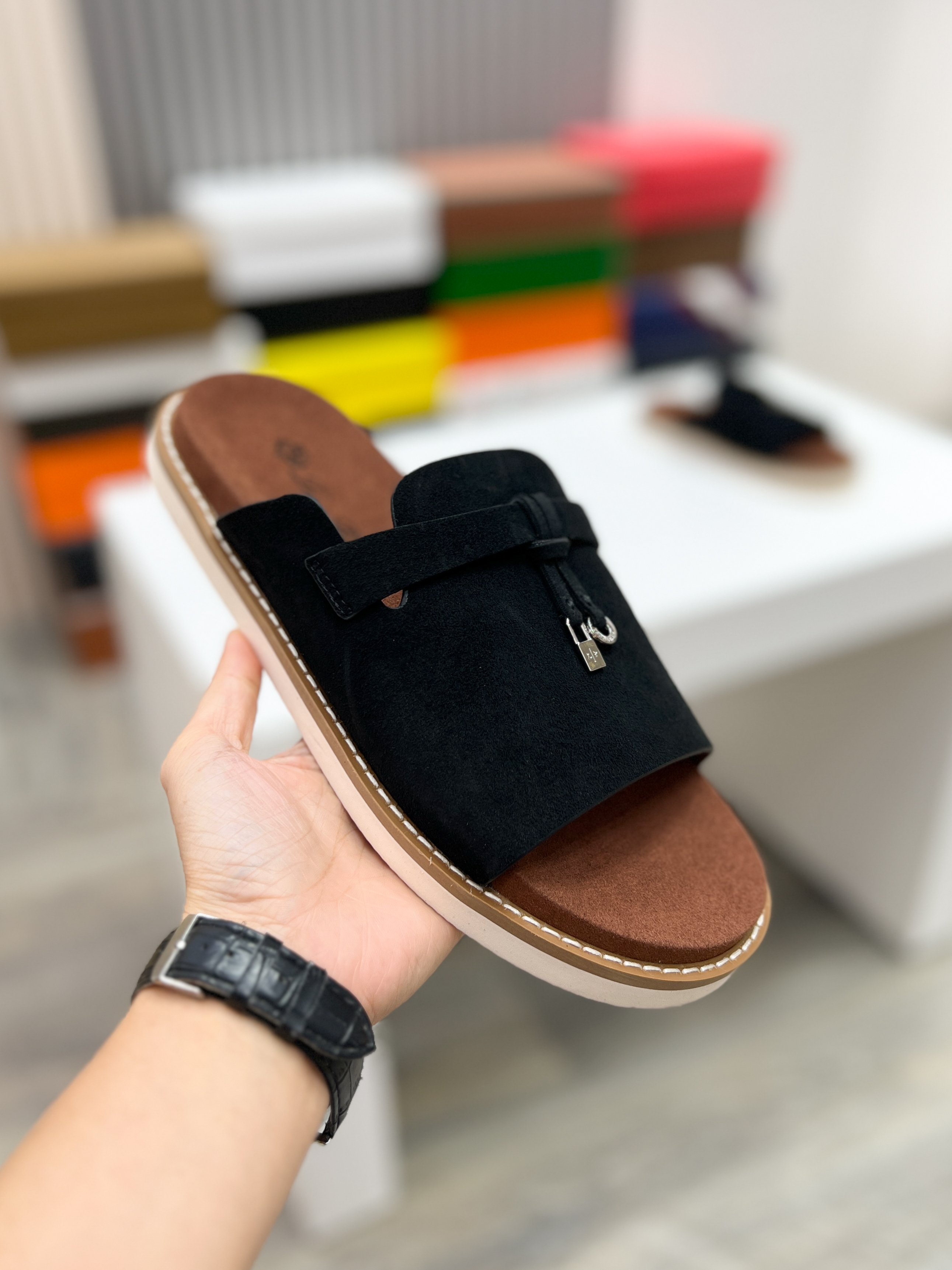 诺悠翩雅 Loro Piana 经典高奢皮鞋鞋履高跟鞋 #11123A0B 7
