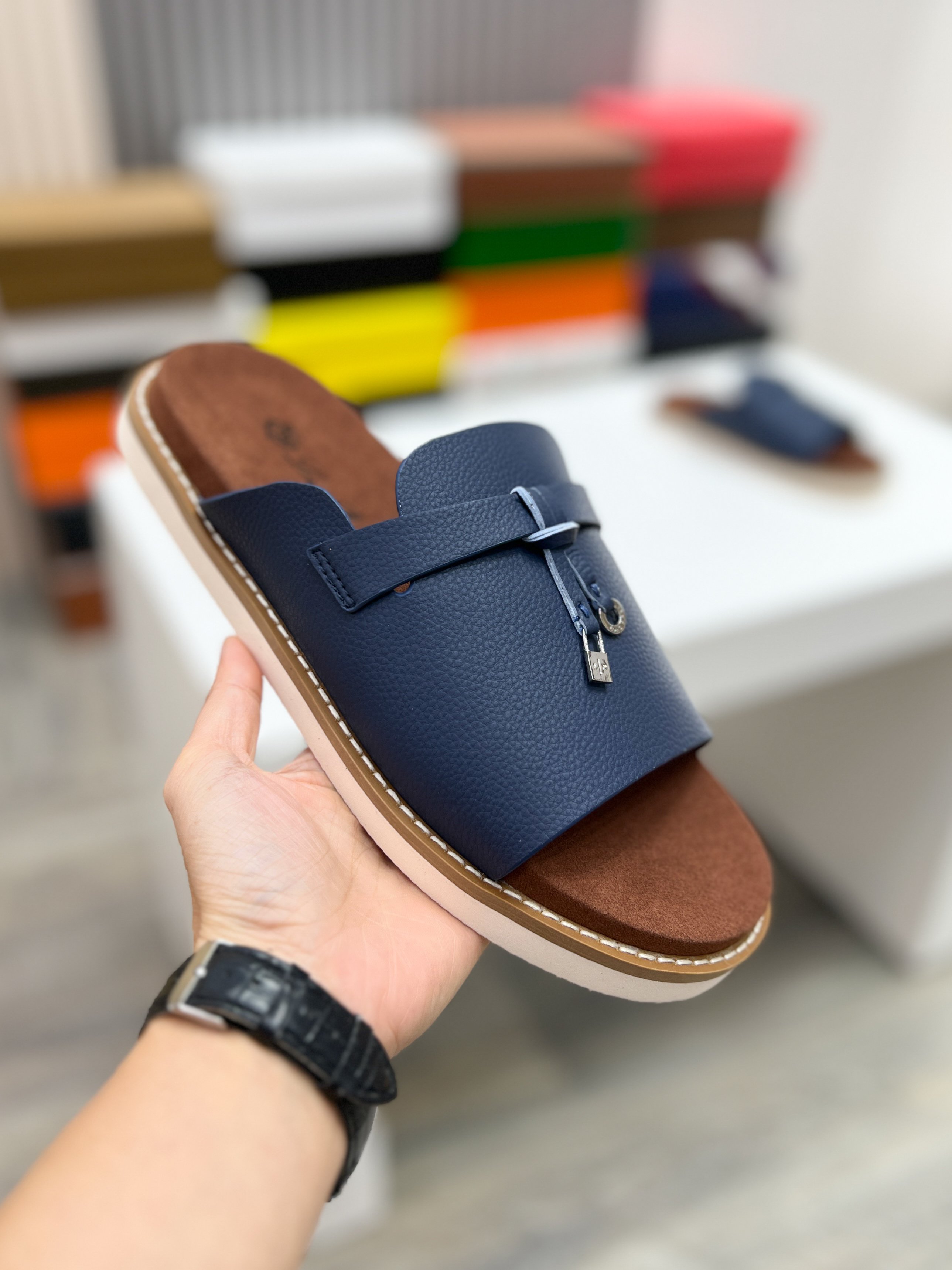 诺悠翩雅 Loro Piana 经典高奢皮鞋鞋履高跟鞋 #87AA927B 7