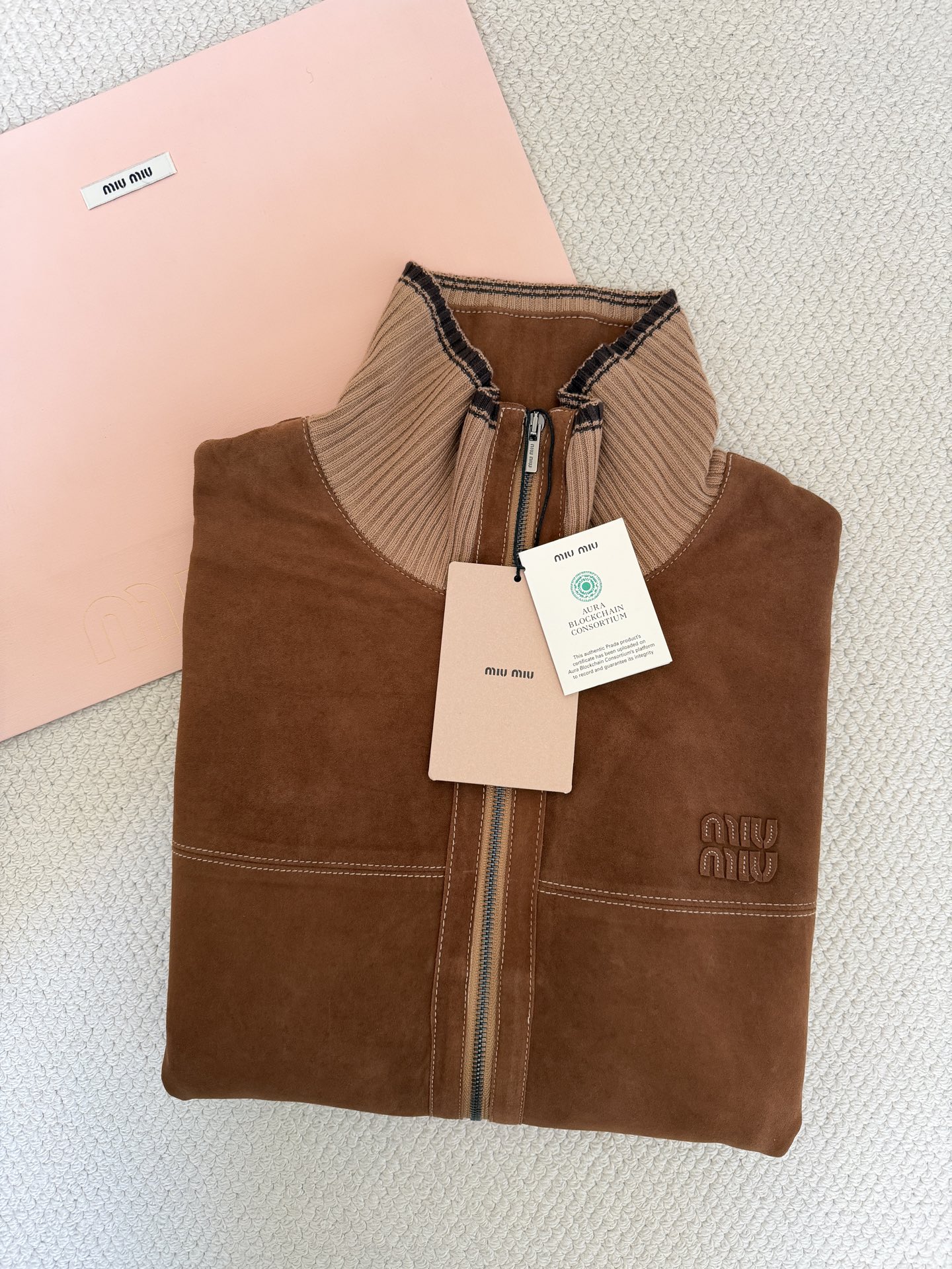 Miu Miu Suede & Cashmere Blend Cardigan - Cozy Autumn Knitwear 9 i1763947447791 5274 0 9