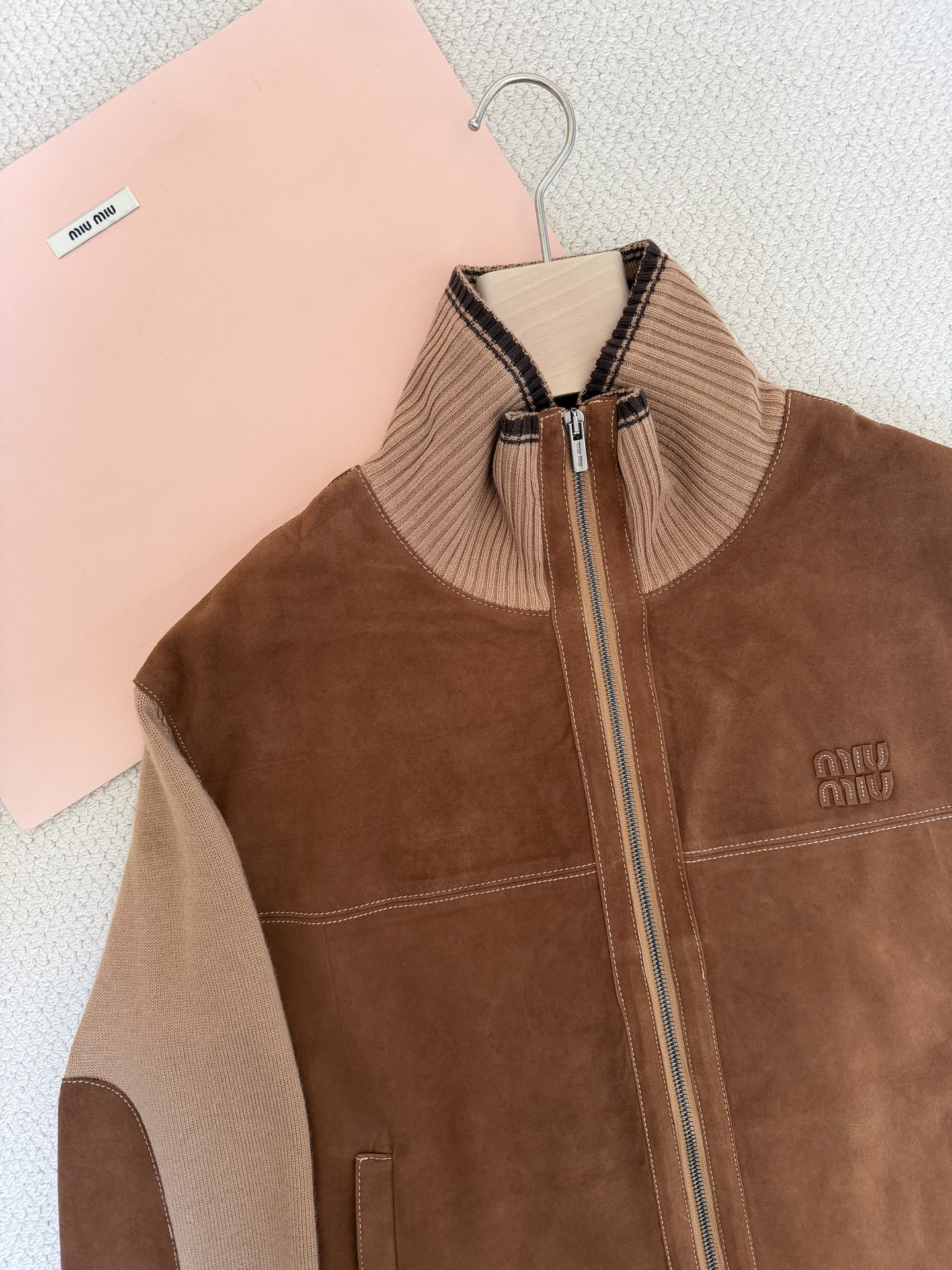 Miu Miu Suede & Cashmere Blend Cardigan - Cozy Autumn Knitwear 5 i1763947447799 5949 0 3