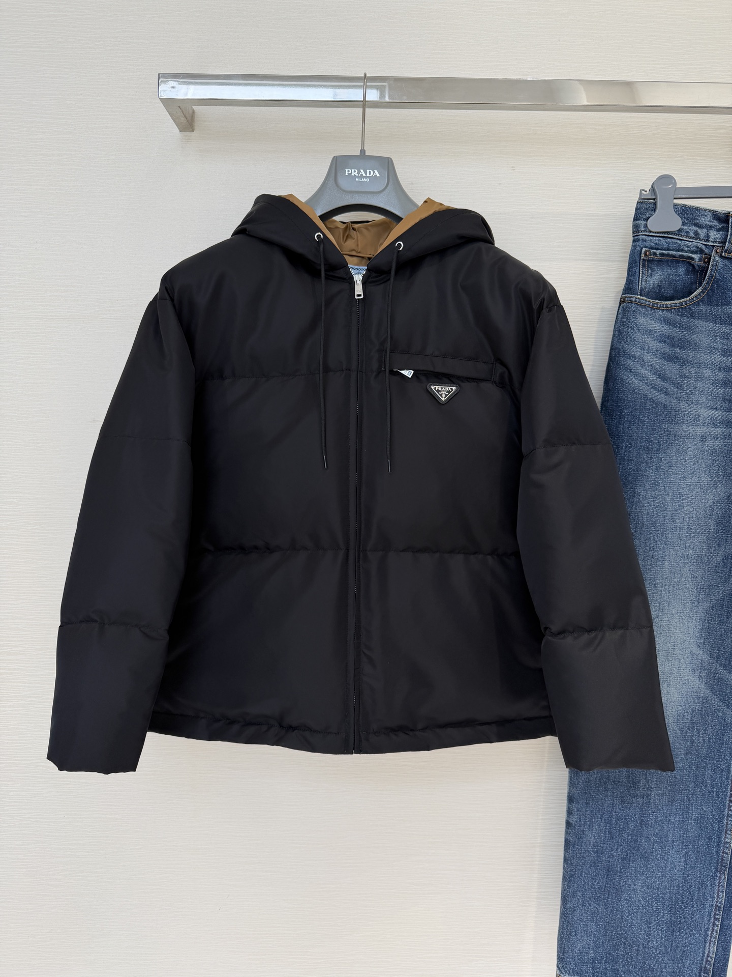 Prada Re-Nylon Padded Hooded Jacket: Lightweight, Waterproof, and Windproof