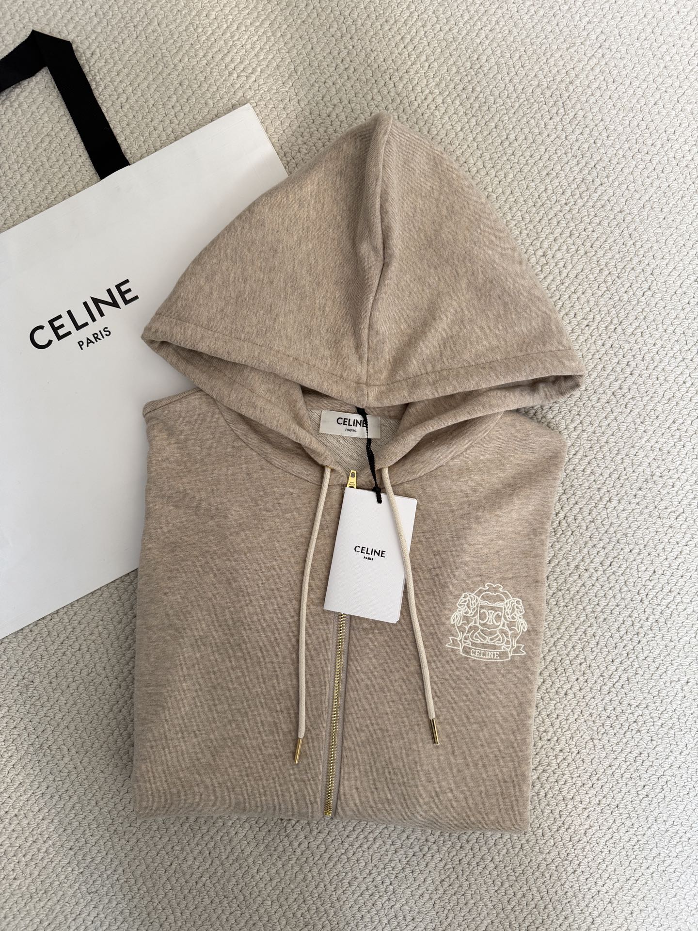 Celine Oat Hoodie: Soft Cotton-Cashmere Blend, Chic Embroidered Design 9 i1765155097804 9816 0 8