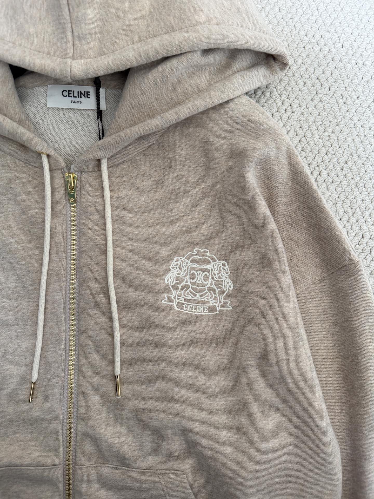 Celine Oat Hoodie: Soft Cotton-Cashmere Blend, Chic Embroidered Design 6 i1765155097897 8984 0 4