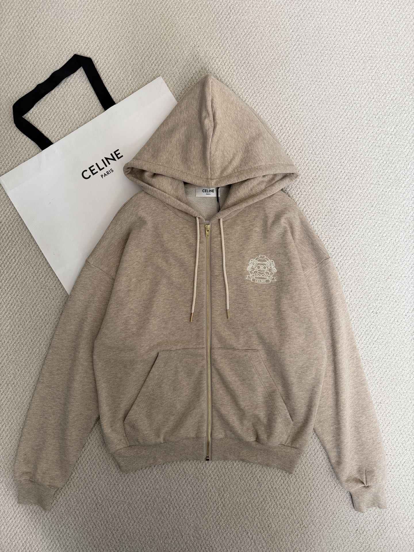 Celine Oat Hoodie: Soft Cotton-Cashmere Blend, Chic Embroidered Design 4 i1765155098814 4016 0 2
