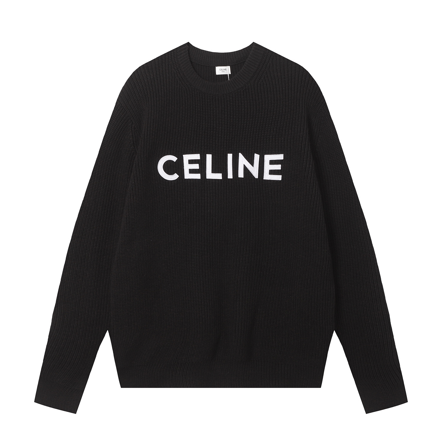 🔥🔥🔥Celine 2023 marcas europeas y americanas de lujo, suéter de lana con logo CE bordado con letras, parte superior d…