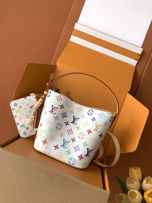 Louis Vuitton ALL IN BB Handbag Monogram Multicolore White, 18x16x12cm 1 Louis Vuitton ALL IN BB Handbag Monogram Multicolore White, 18x16x12cm