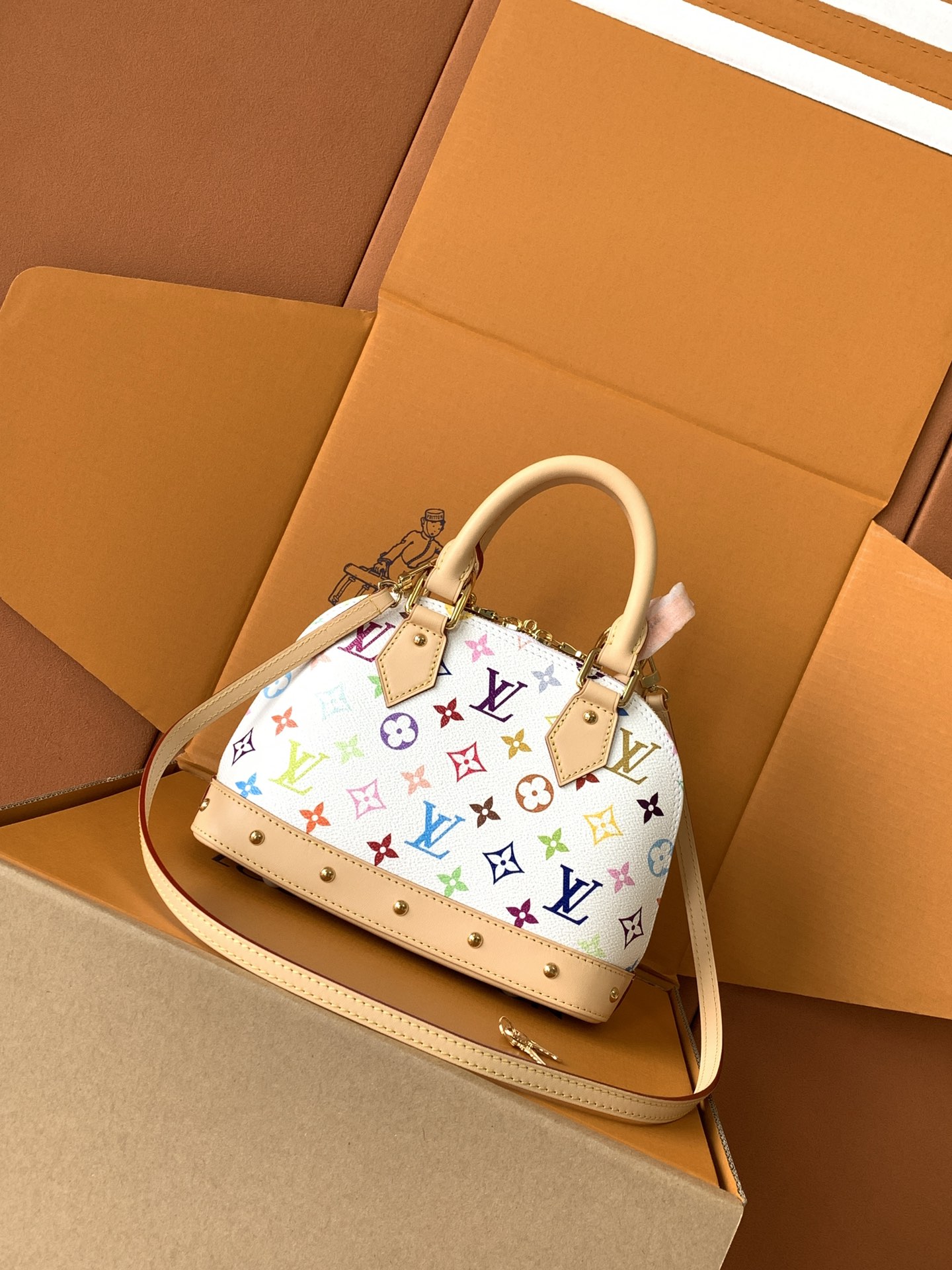 【全钢MB厂】
本款 Alma BB 手袋
 型号：M13078白彩163C芯片版
 材料：A级全钢五金