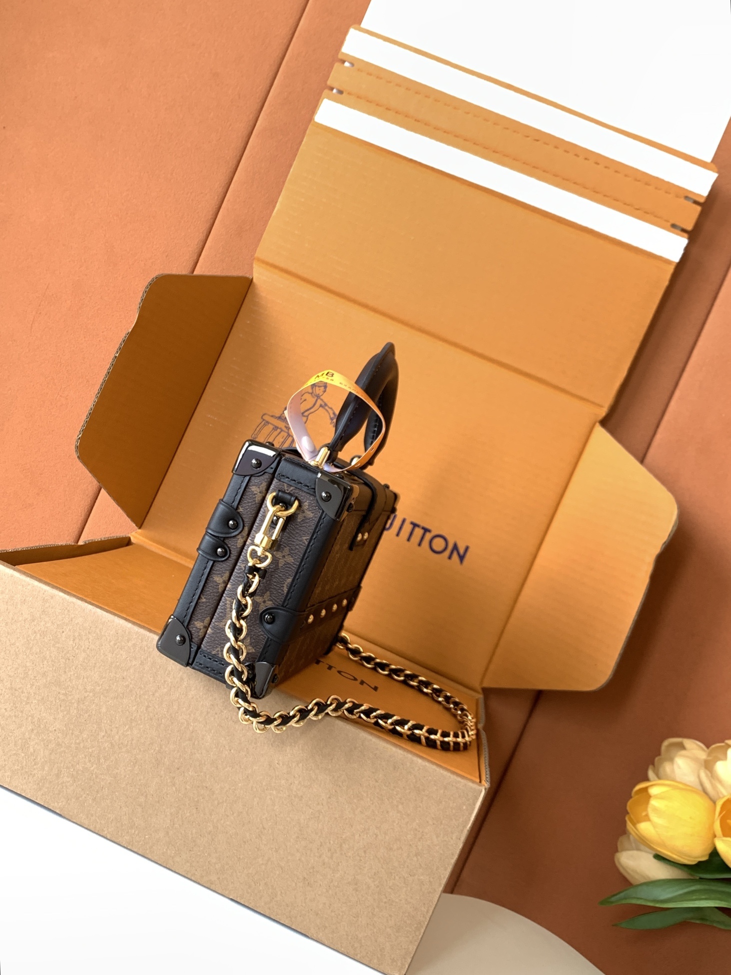 【特级全钢】M46755老花(对版) 盒子包箱子系列 PETITE MALLE CAPITALE 手袋