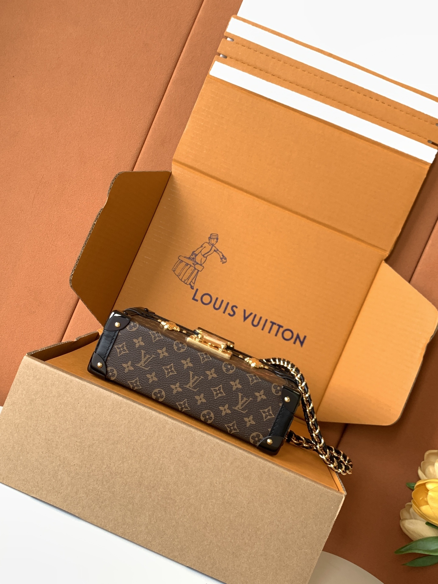 【特级全钢】M46755老花(对版) 盒子包箱子系列 PETITE MALLE CAPITALE 手袋