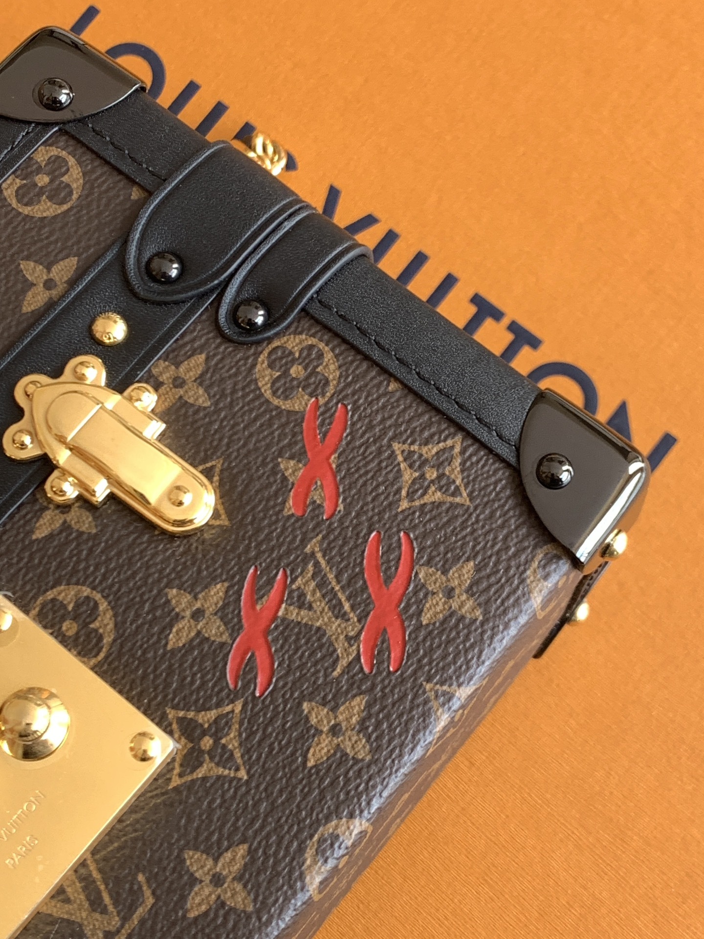 【特级全钢】M46755老花(对版) 盒子包箱子系列 PETITE MALLE CAPITALE 手袋