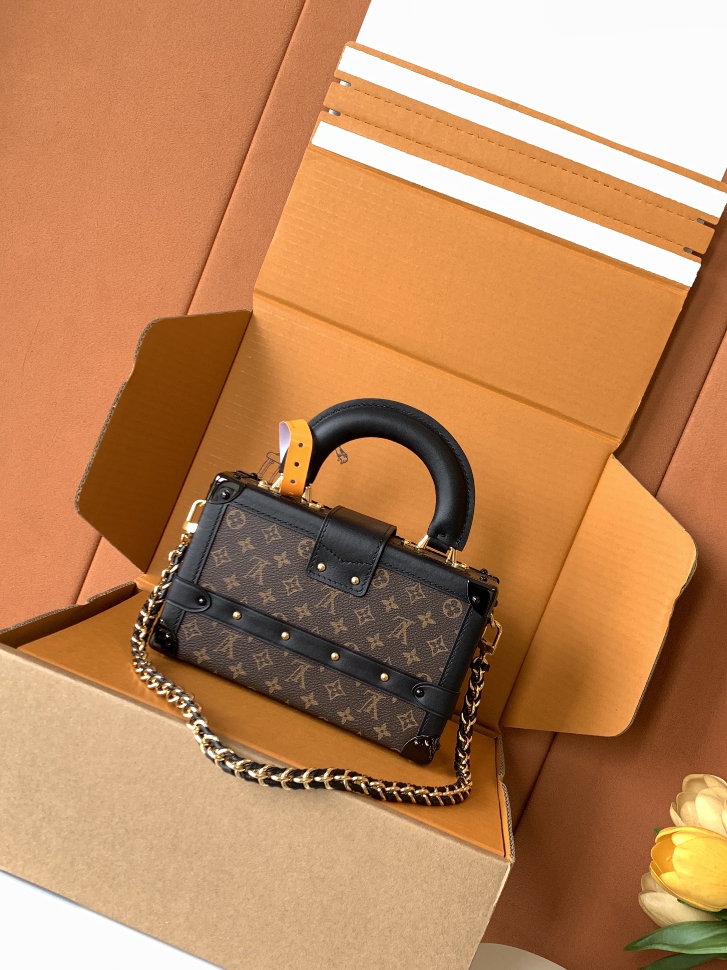 【特级全钢】M46755老花(对版) 盒子包箱子系列 PETITE MALLE CAPITALE 手袋