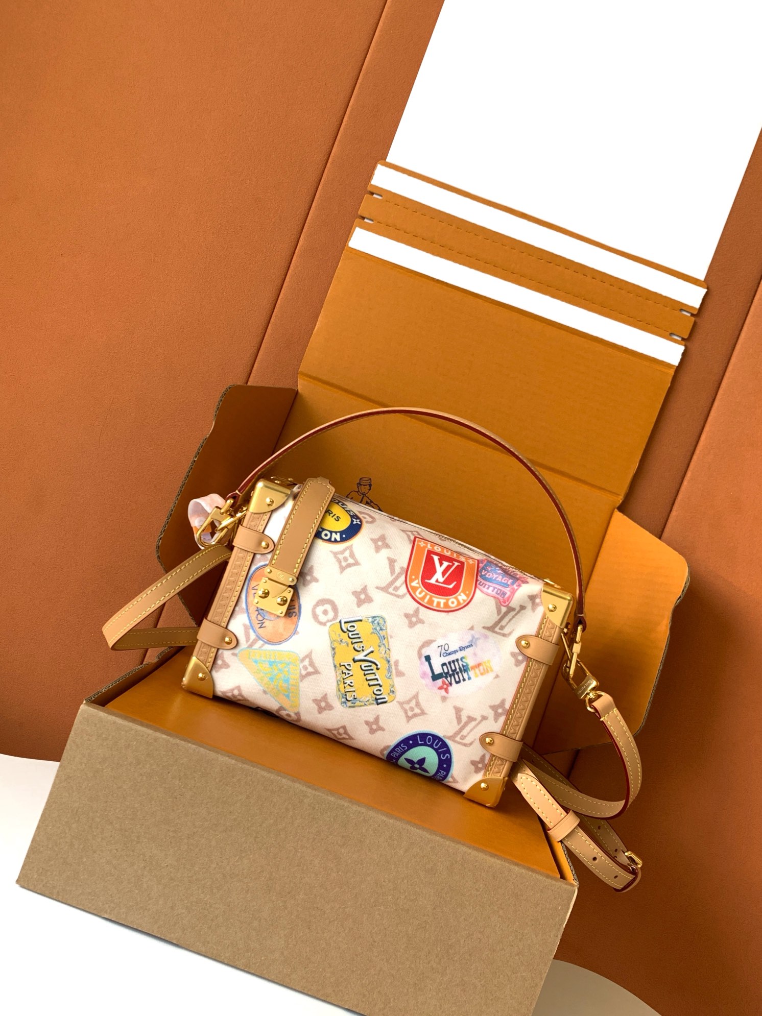 特级全钢 ✨M14606，徽章软盒子 当季新款 SIDE TRUNK Js中号手袋 本款 Side Tr