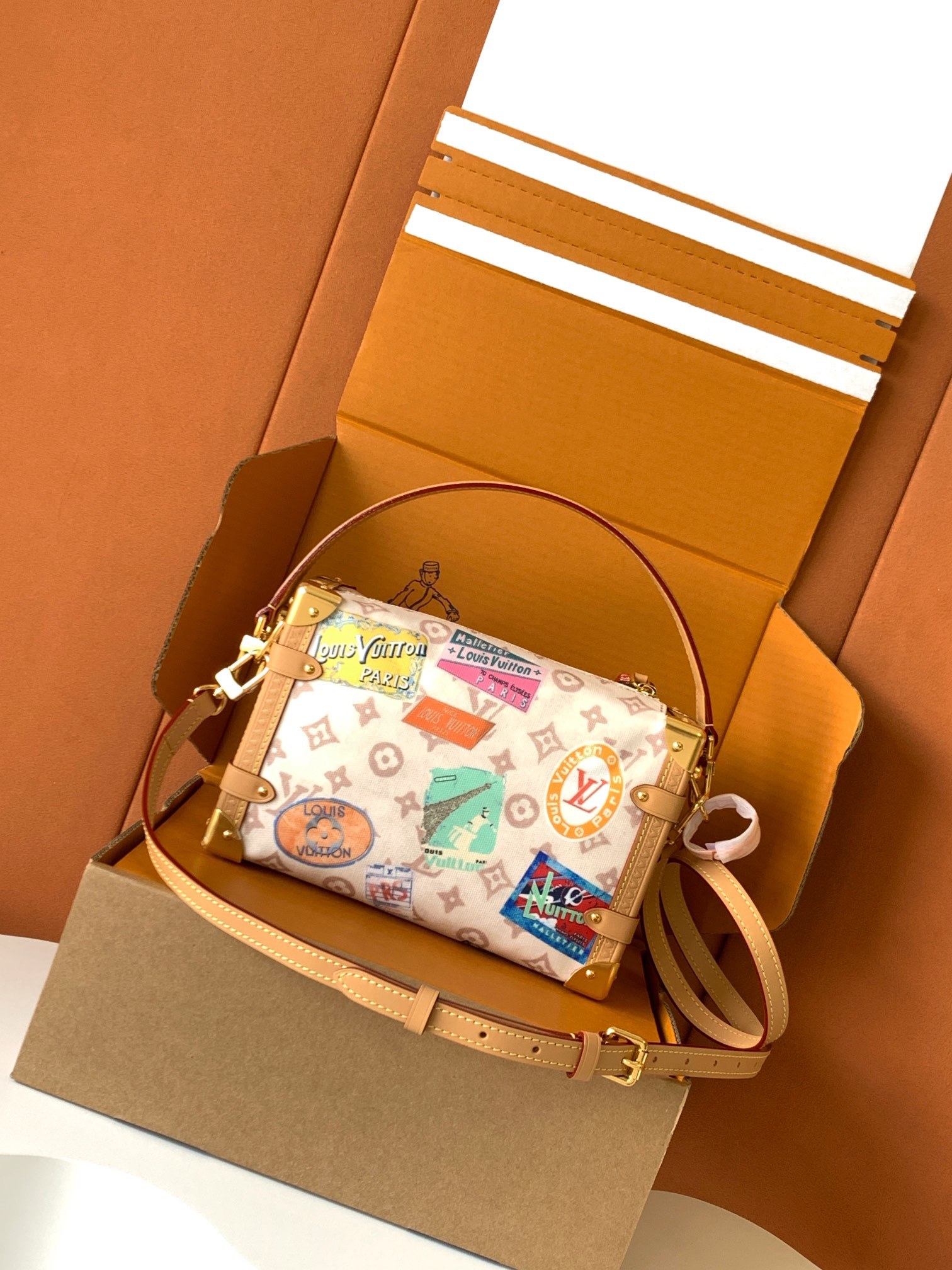 特级全钢 ✨M14606,徽章软盒子 当季新款 SIDE TRUNK Js中号手袋 本款 Side Tr