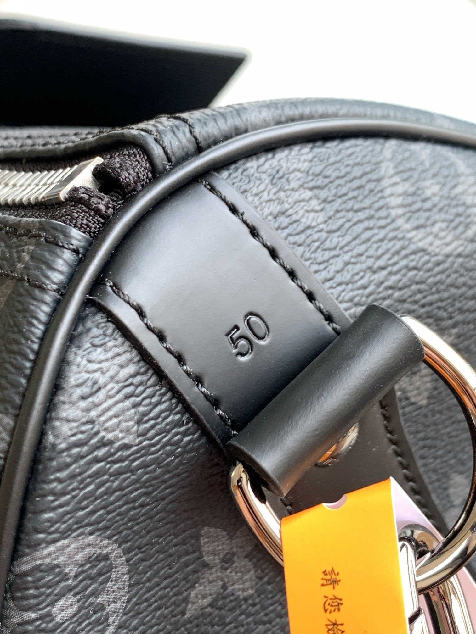 💋 新款丝印(全钢五金)【特级芯片版:配全套专柜包装】 KEEPALL 50 MON MONOGRAM