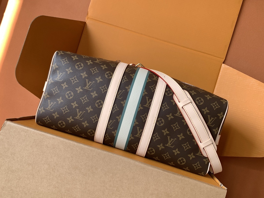 【特级MB原厂皮芯片版】KEEPALL BANDOULIÈRE 45 旅行袋型号:材料:A级全钢五金,进