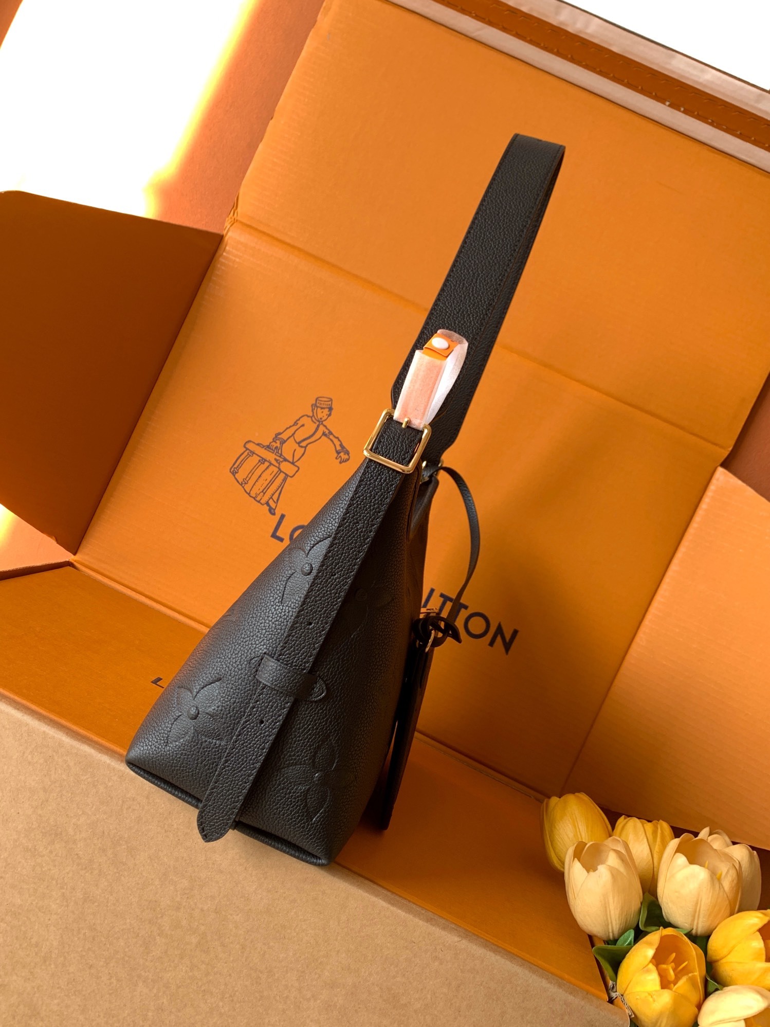 【特级MB芯片版原厂皮】 CarryAll 小号手袋取材 Mono gram Empreinte 压纹皮