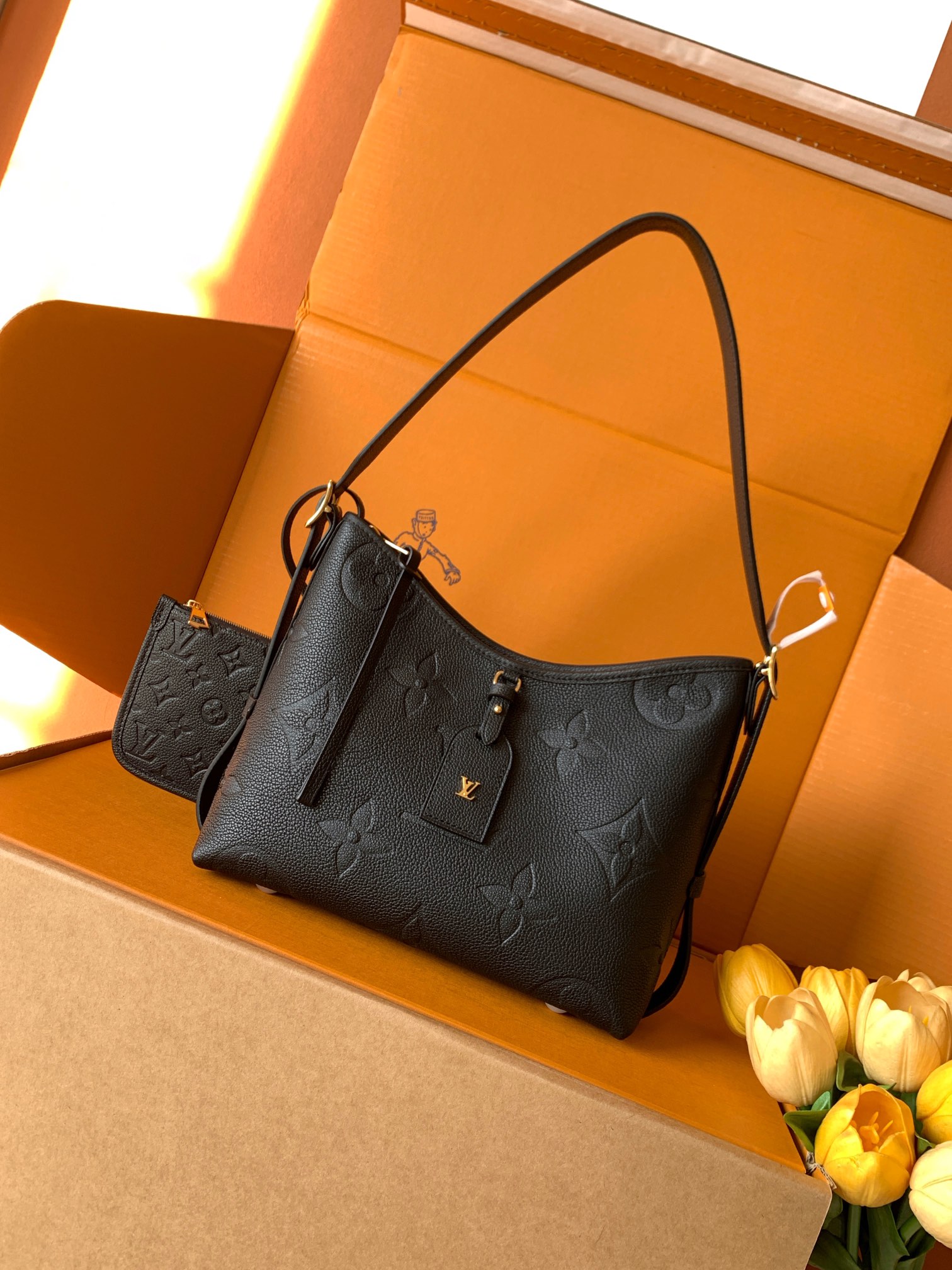 【特级MB芯片版原厂皮】 CarryAll 小号手袋取材 Mono gram Empreinte 压纹皮